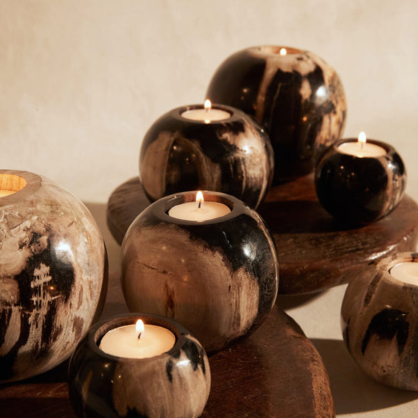 Petrified Wood Votives - Small