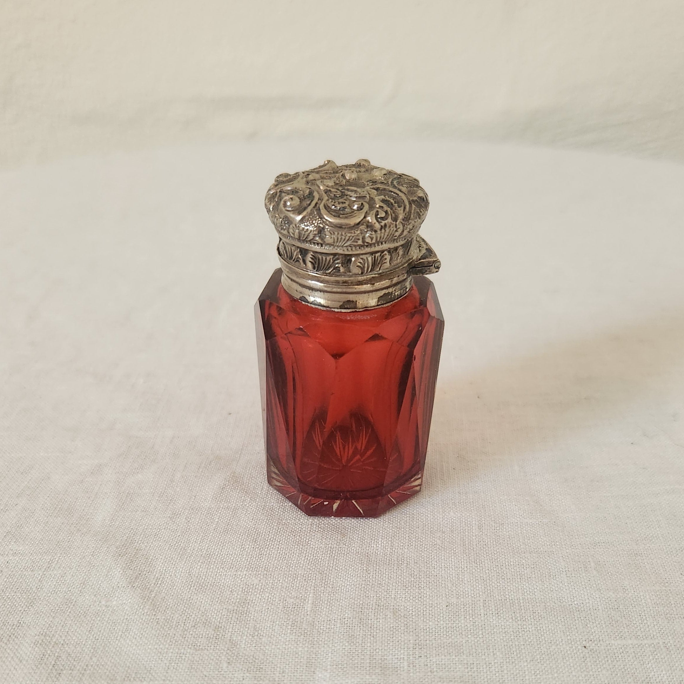 Victorian Era Ruby Glass Perfume Bottle