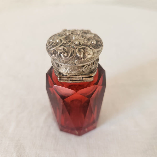 Victorian Era Ruby Glass Perfume Bottle