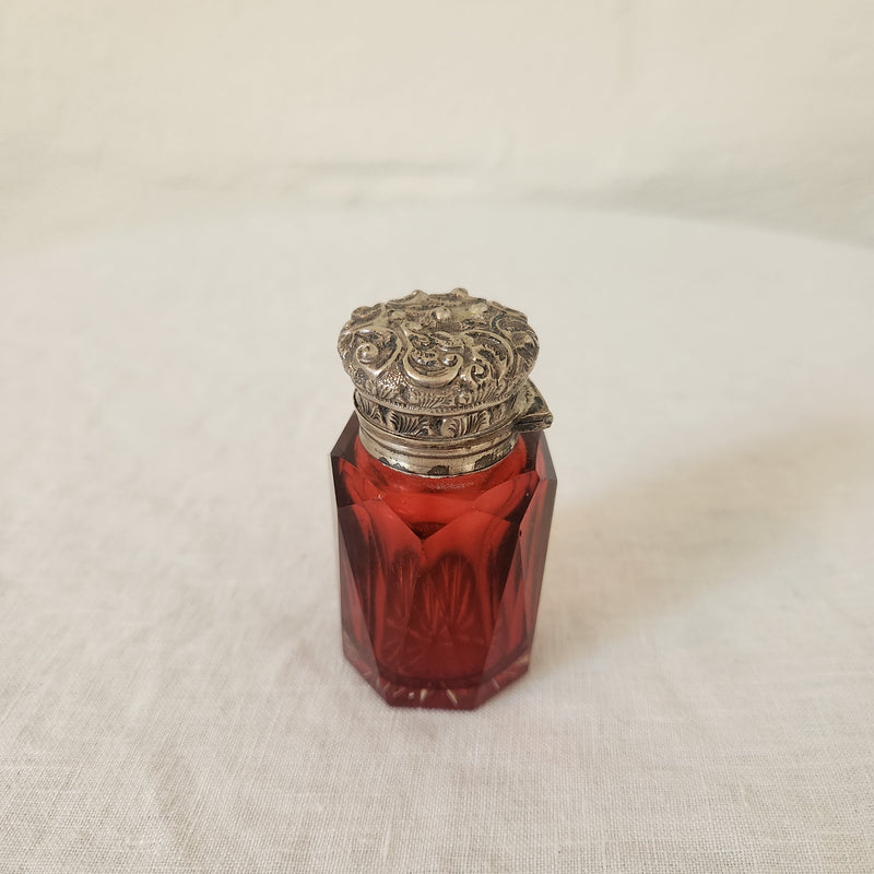 Victorian Era Ruby Glass Perfume Bottle