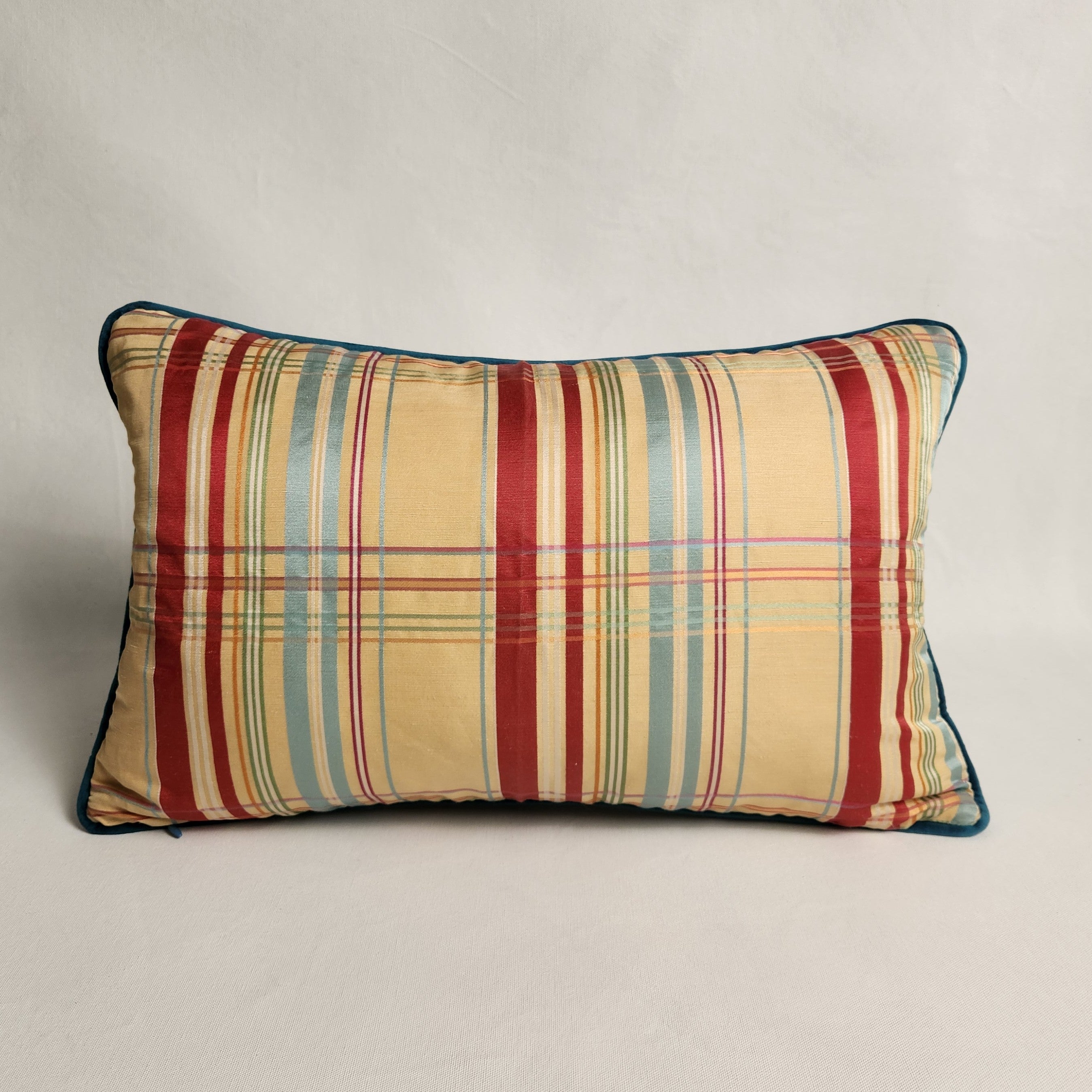 Embroidered Silk Lumbar Cushion