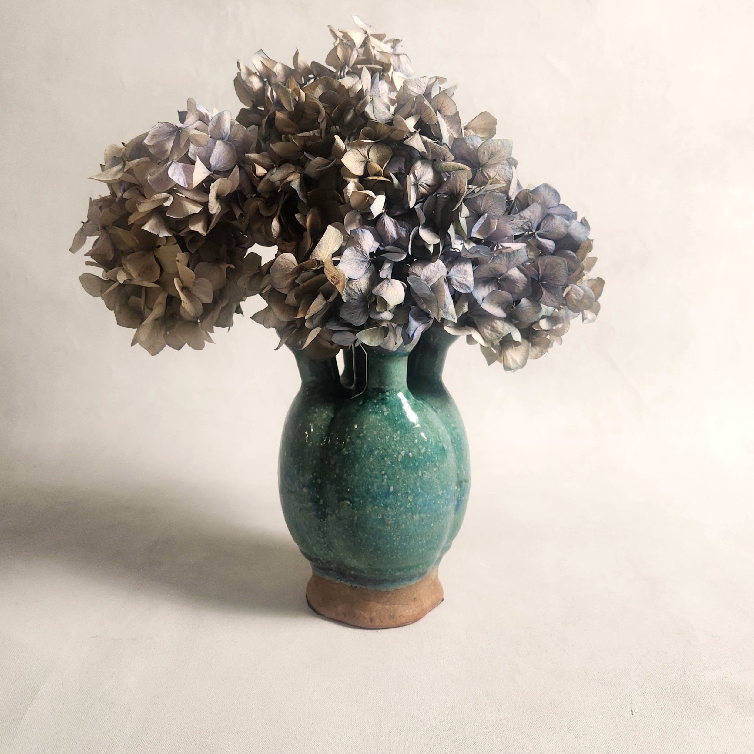 Teal Ceramic Vase - Bulb Shape