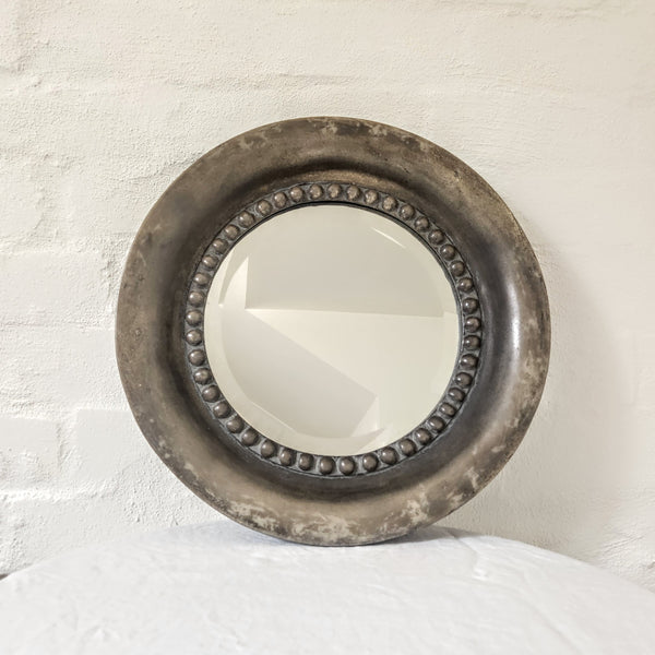 Vintage Round Composite Stud Mirror