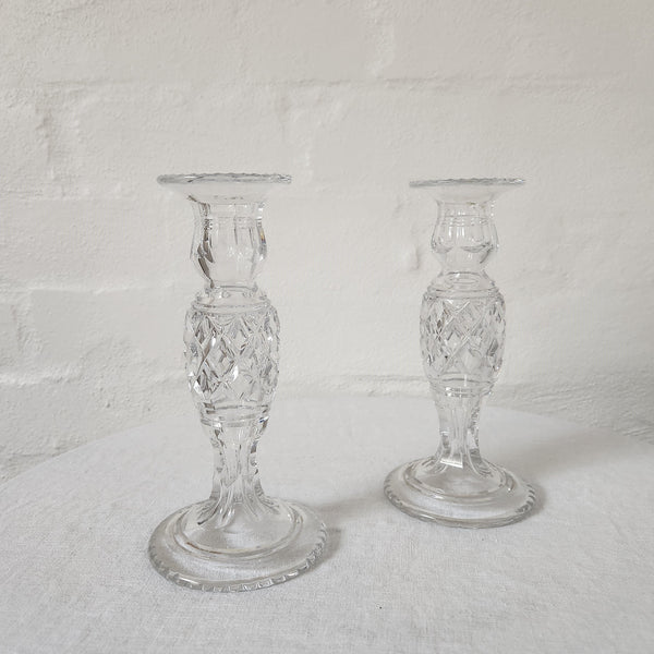 Vintage Crystal Candlesticks