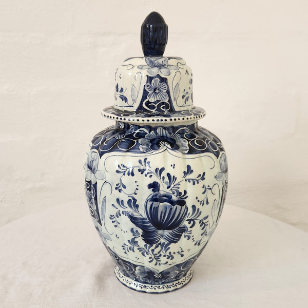 Vintage Delft Hand painted Vase & Lid