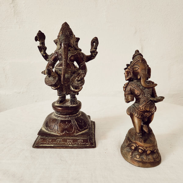 Pair of Brass Ganesha Figures