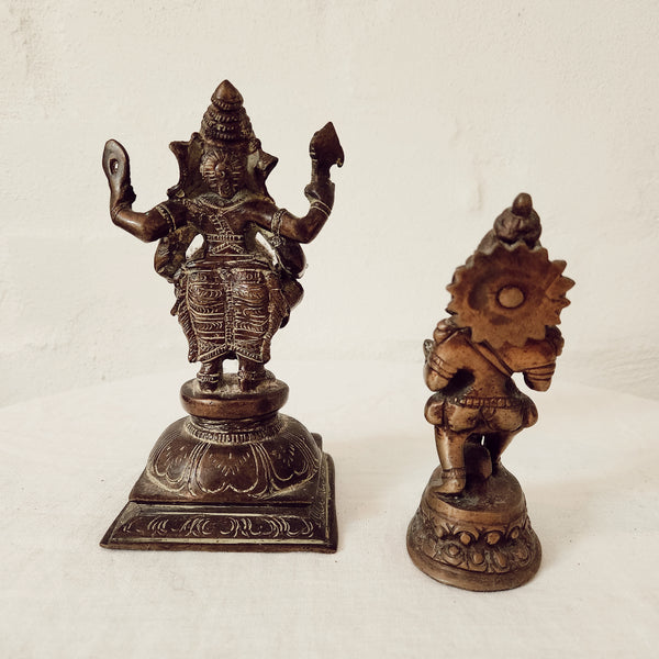 Pair of Brass Ganesha Figures