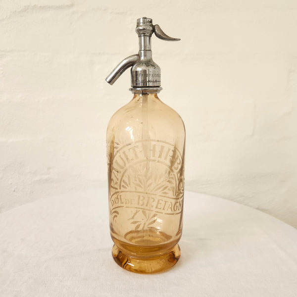 Vintage French Soda Siphon - Peach