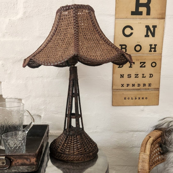 Mid Century Dutch Rattan Lamp