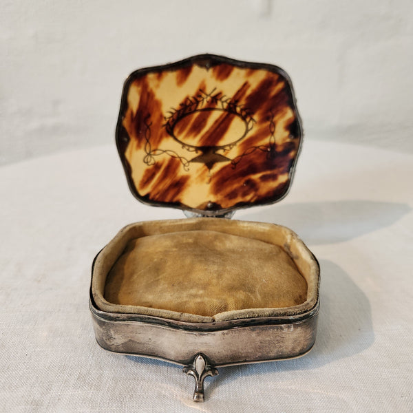 Tortoiseshell and Sterling silver Jewellery Box