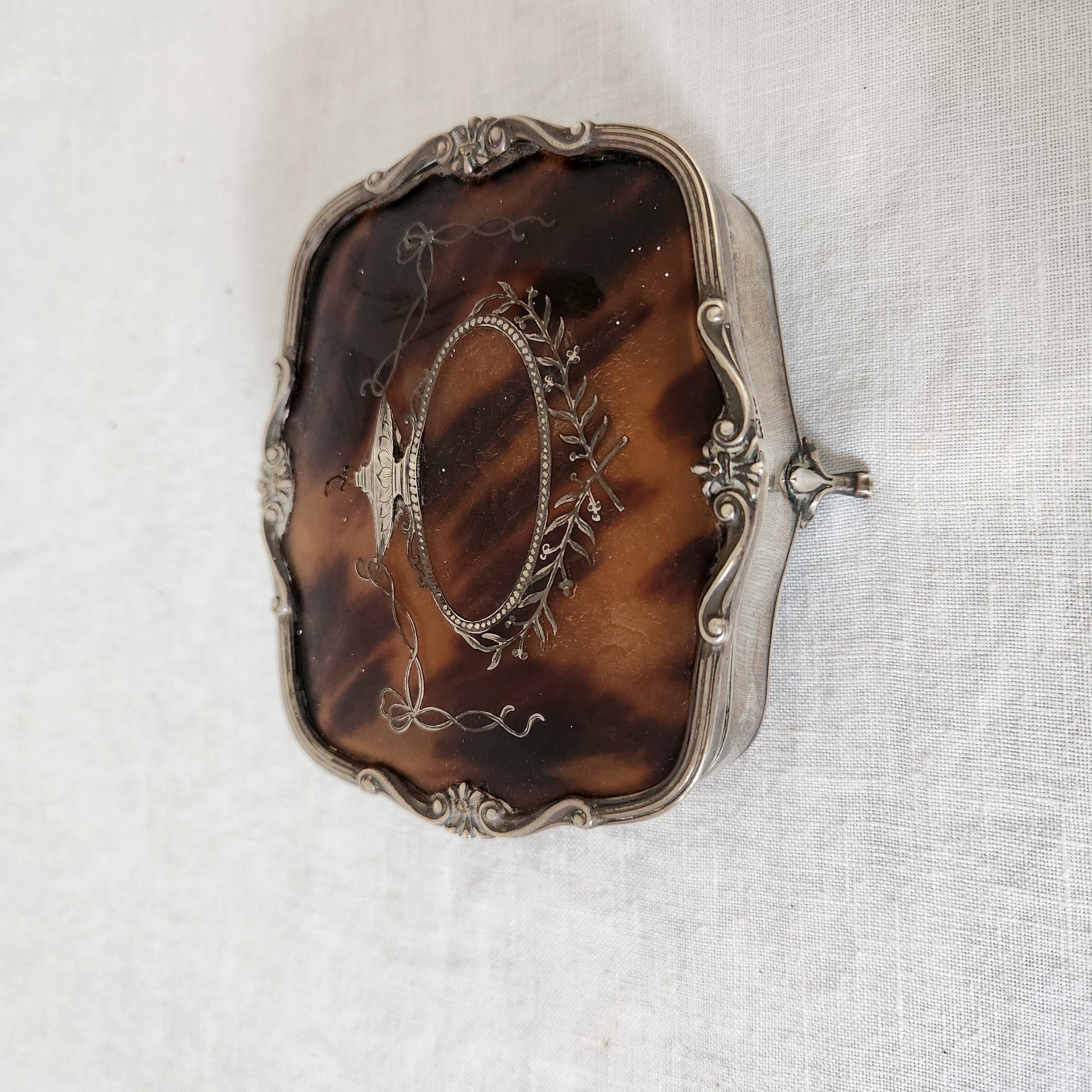 Tortoiseshell and Sterling silver Jewellery Box