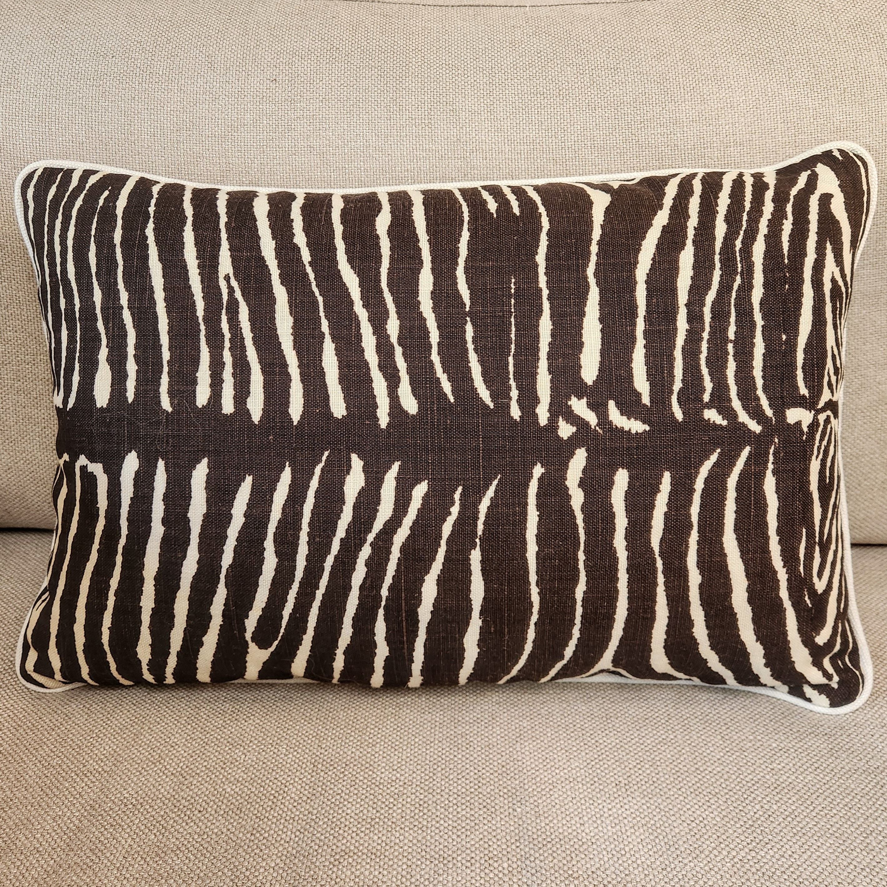 Espresso Zebra Cushion