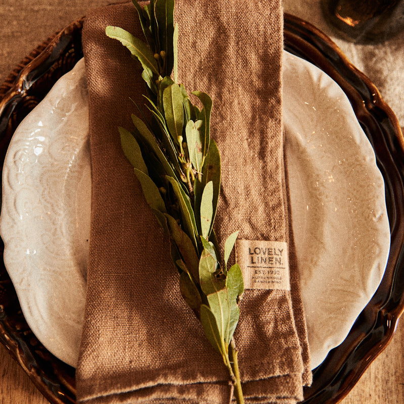 Linen Napkins - Almond