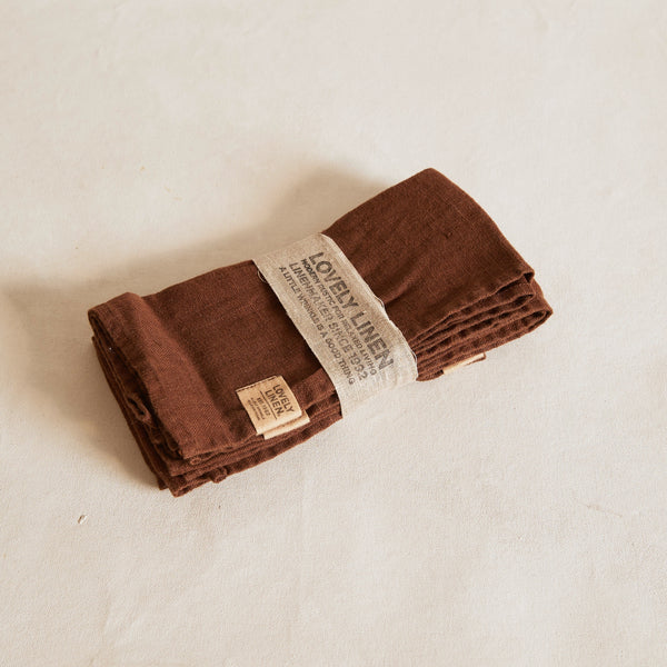 Linen Napkins - Chocolate