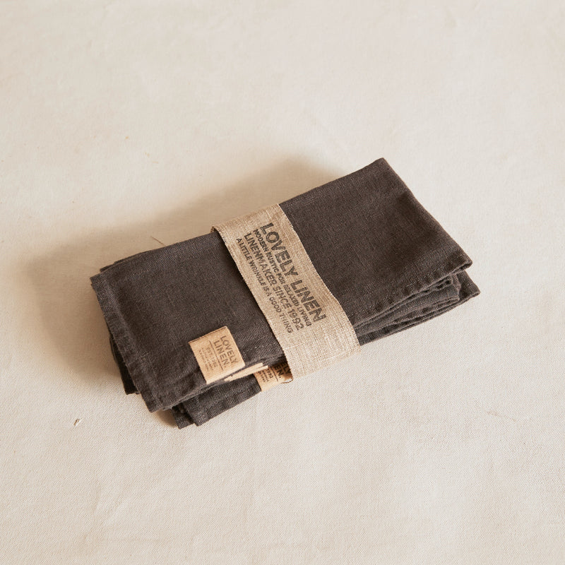 Linen Napkins - Charcoal