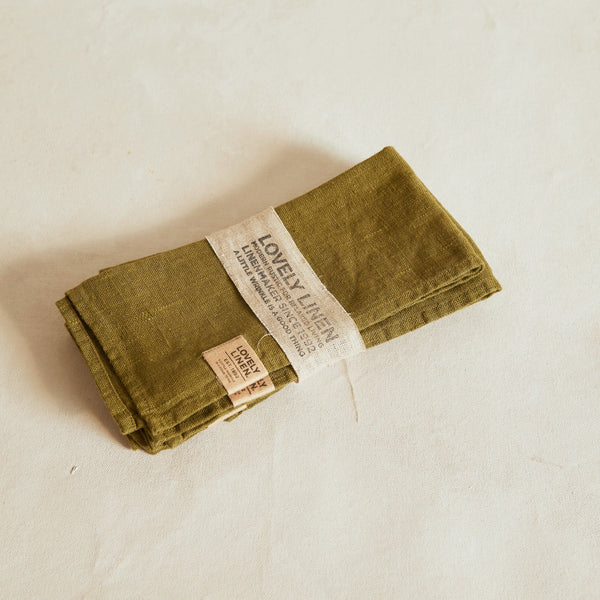 Linen Napkins - Jeep Green