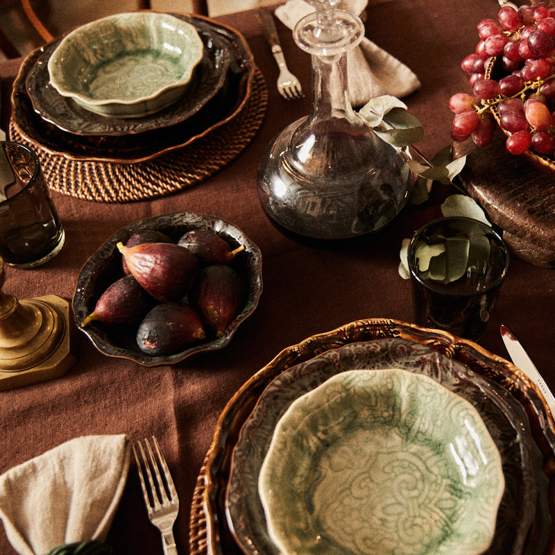 Linen Tablecloth - Chocolate