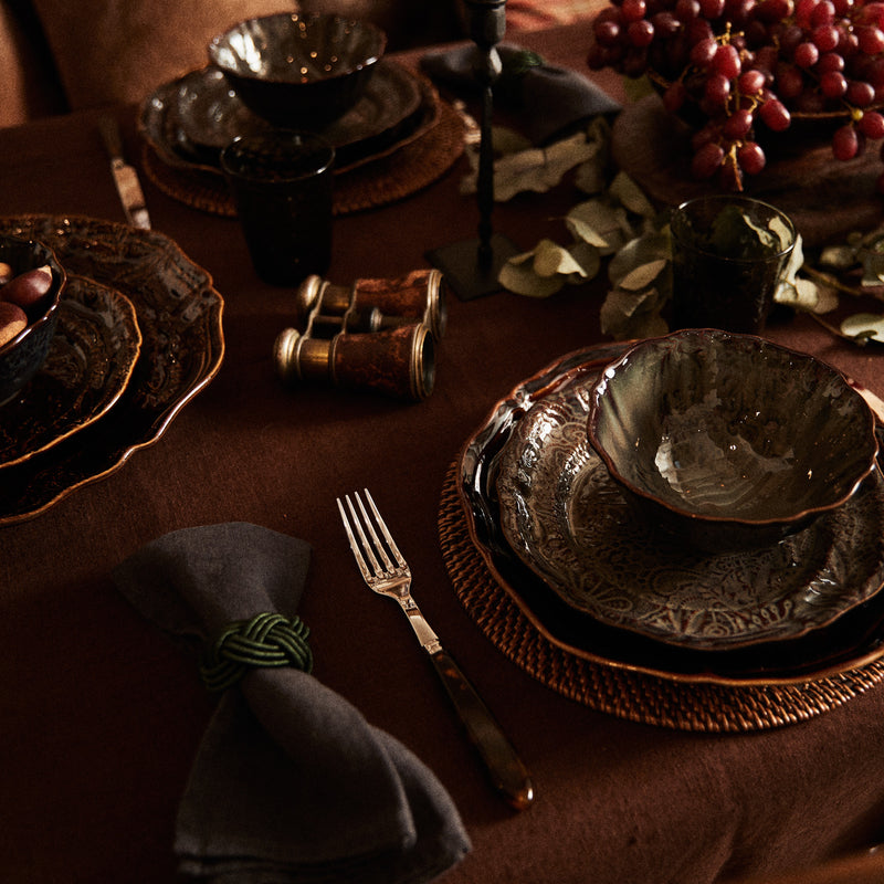 Linen Tablecloth - Chocolate