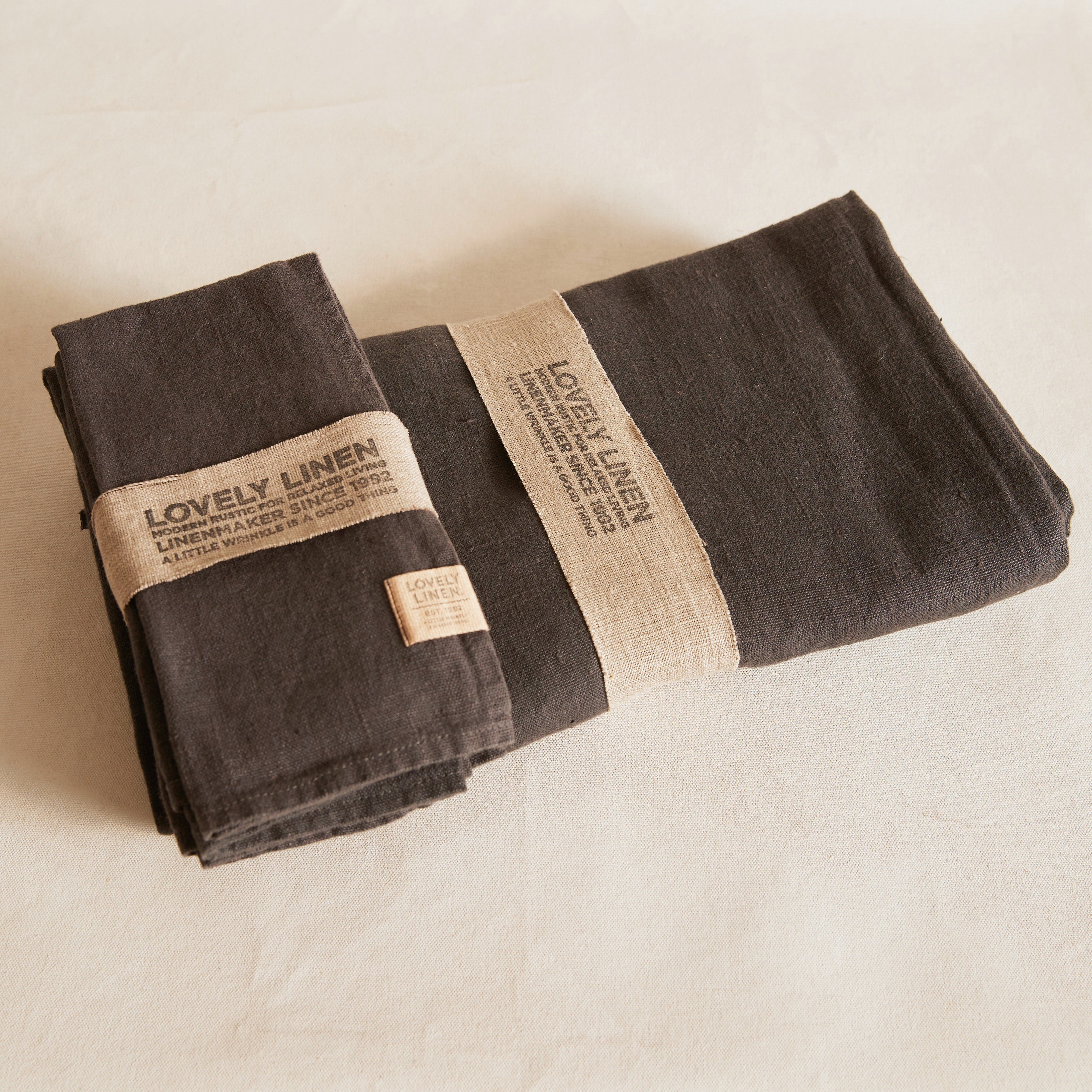 Linen Tablecloth - Charcoal