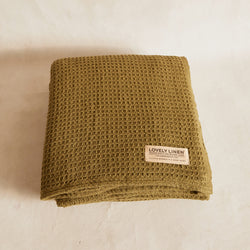 Large Soft Cotton Throw - Jeep Green