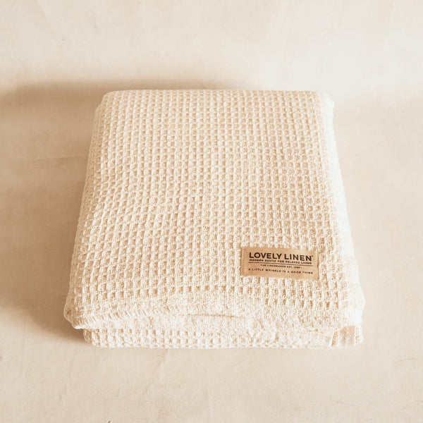 Large Soft Cotton Throw - Off White