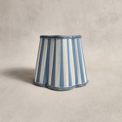 Blue & White Stripe Scalloped lampshade