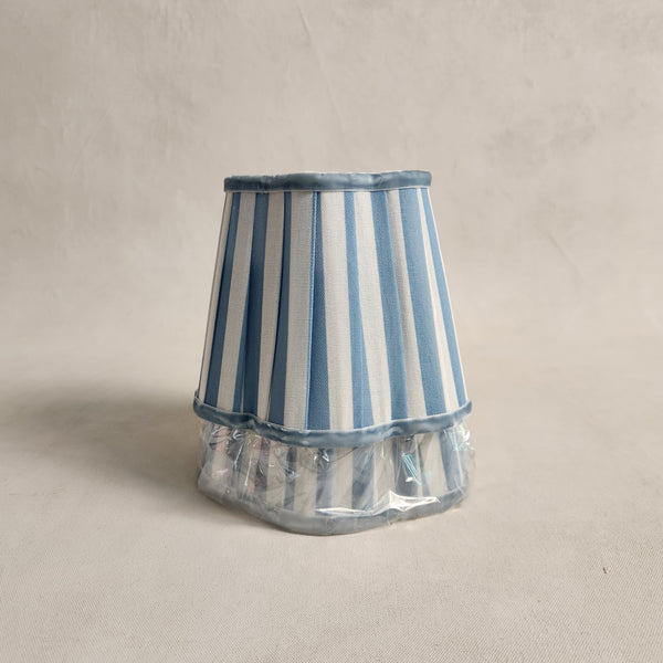 Blue & White Stripe Scalloped lampshade