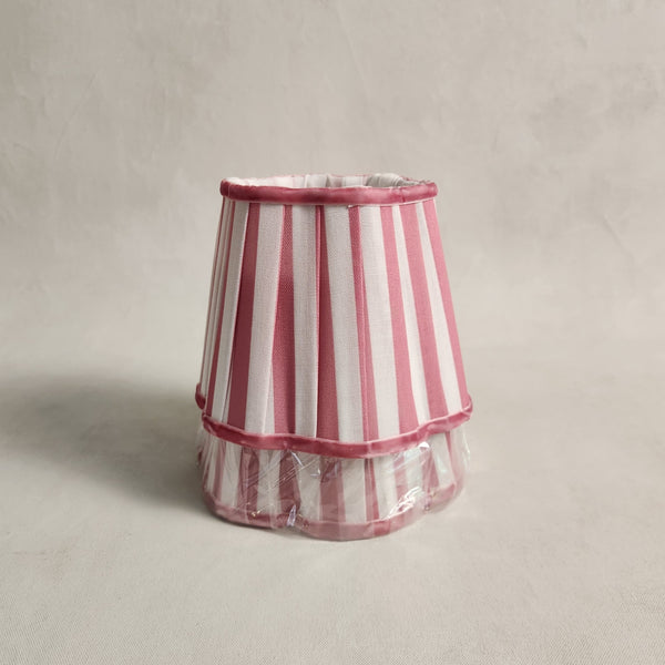 Pink & White Stripe Scalloped lampshade