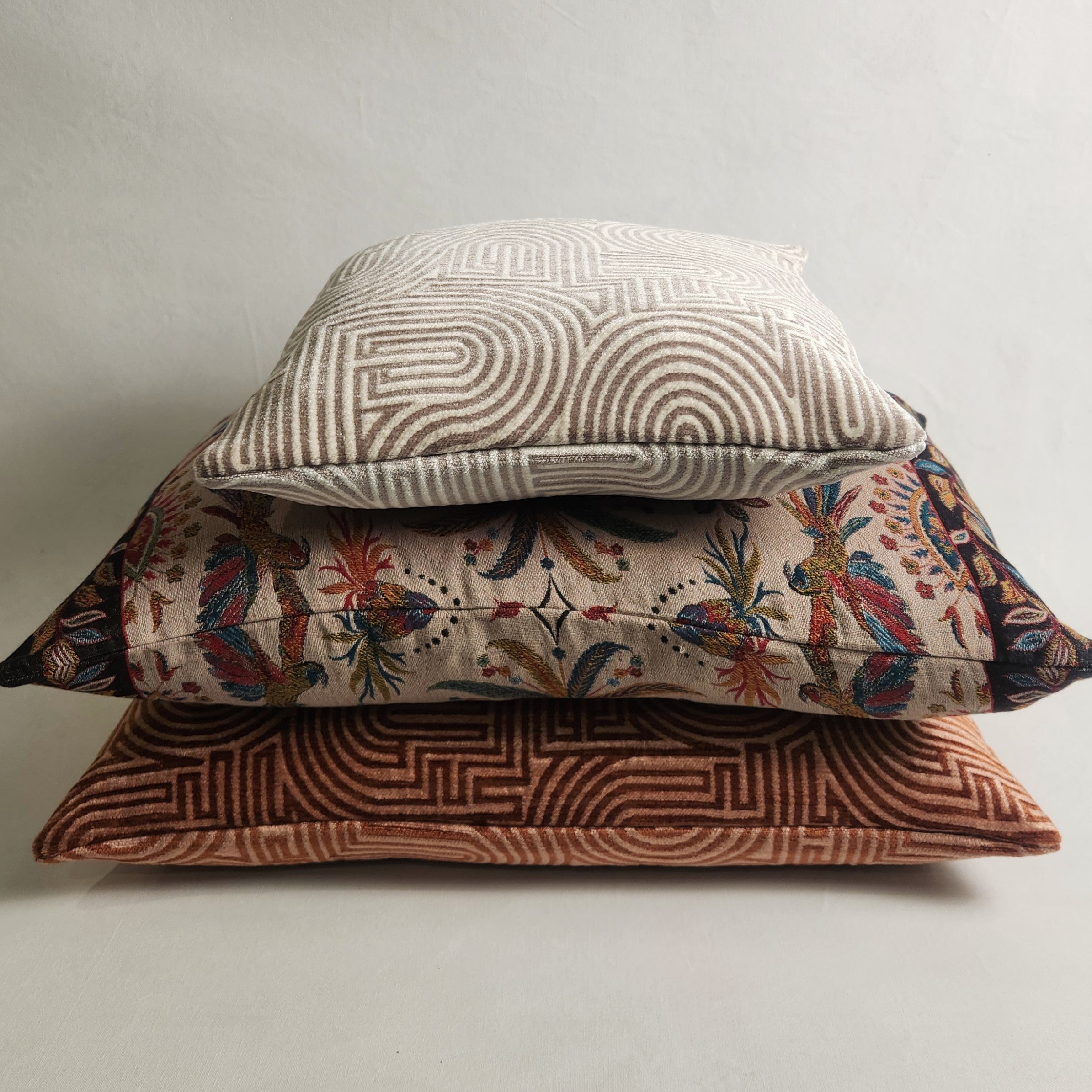 Klark Square Cushion - White & Natural