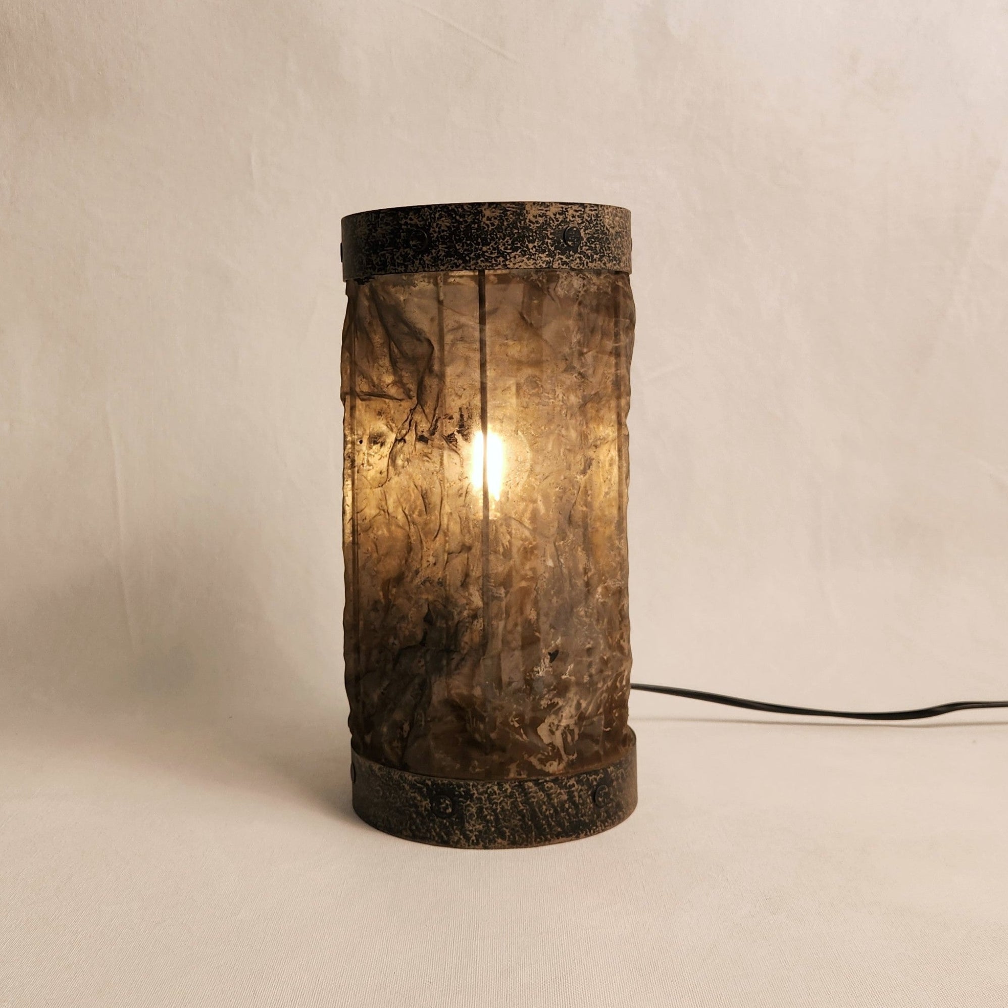 metal fabric rustic style lamp
