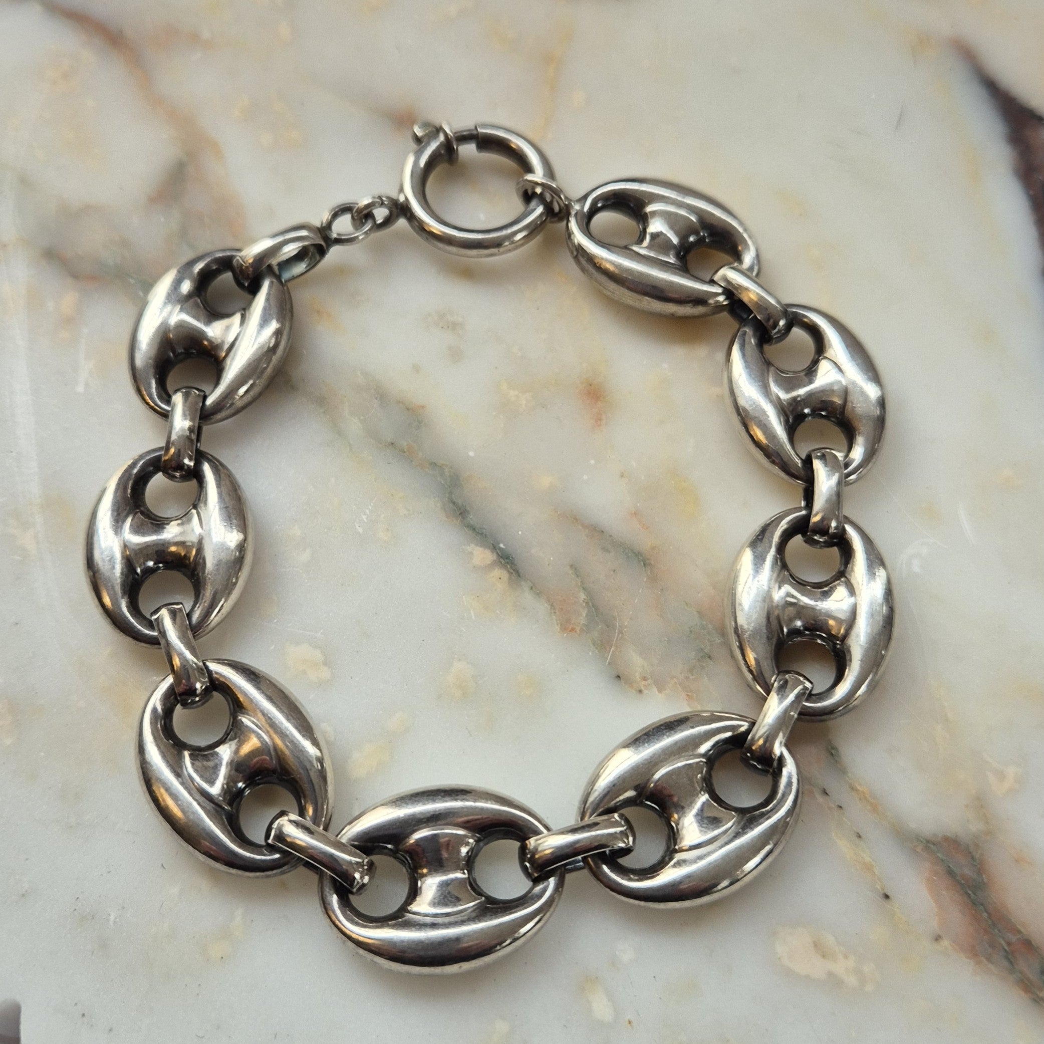 Sterling Silver Anchor Chain Bracelet