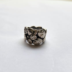 Sterling Silver Pebble Bomb Ring