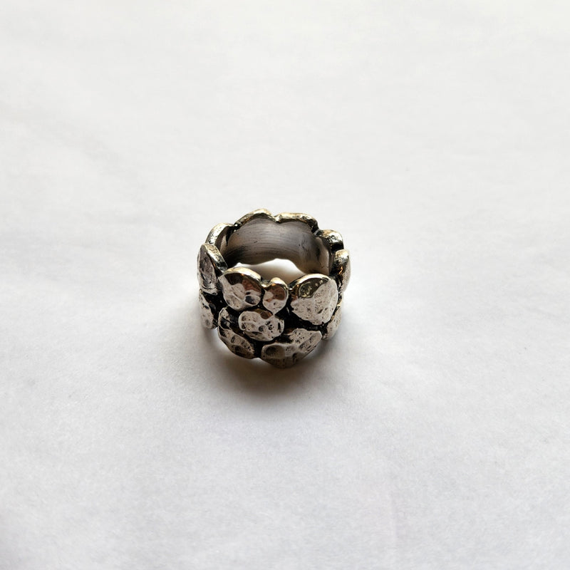 Sterling Silver Pebble Bomb Ring