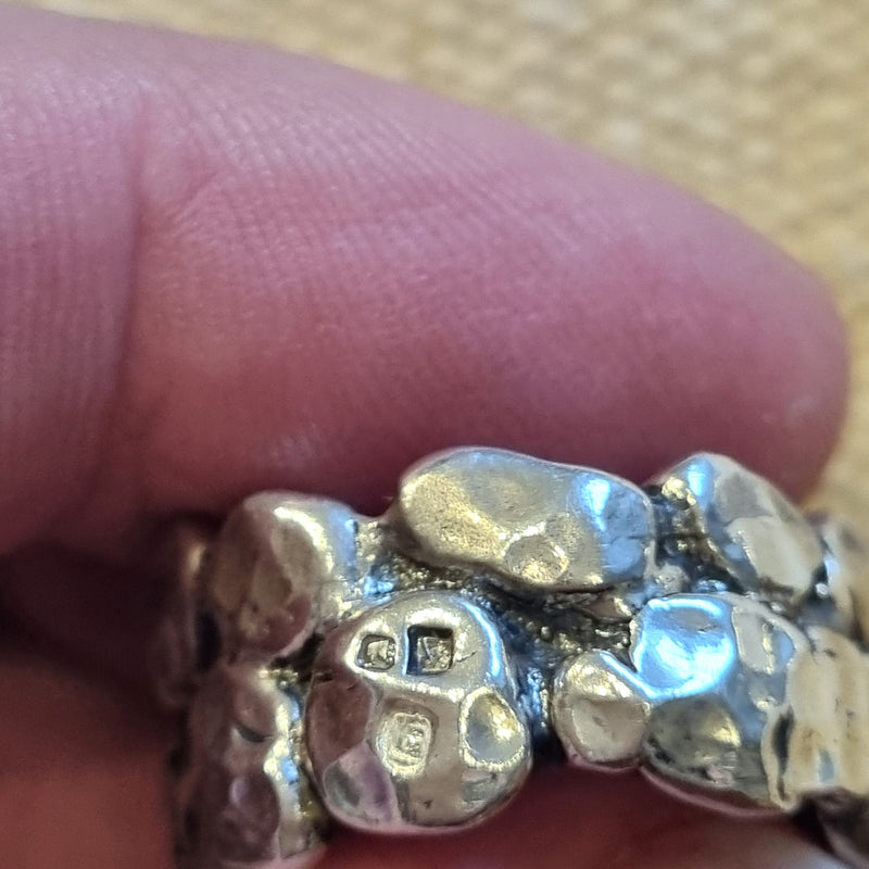 Sterling Silver Pebble Bomb Ring