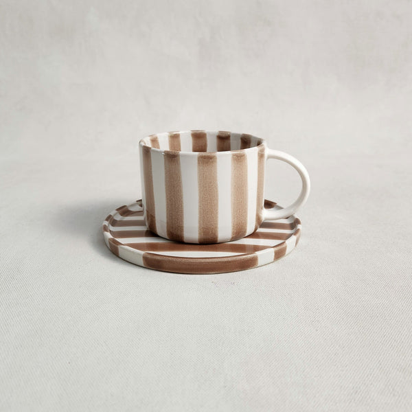Monica Cup and Saucer – Beige