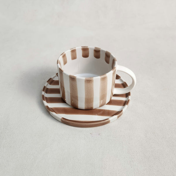 Monica Cup and Saucer – Beige