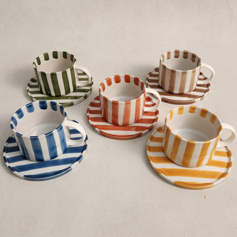 Monica Cup and Saucer – Rust
