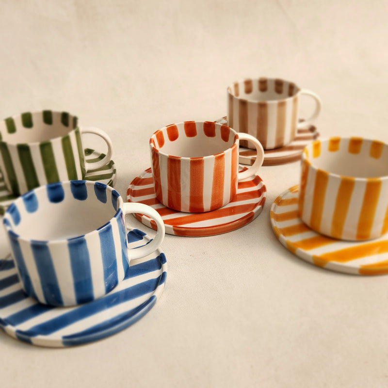 Monica Cup and Saucer – Blue