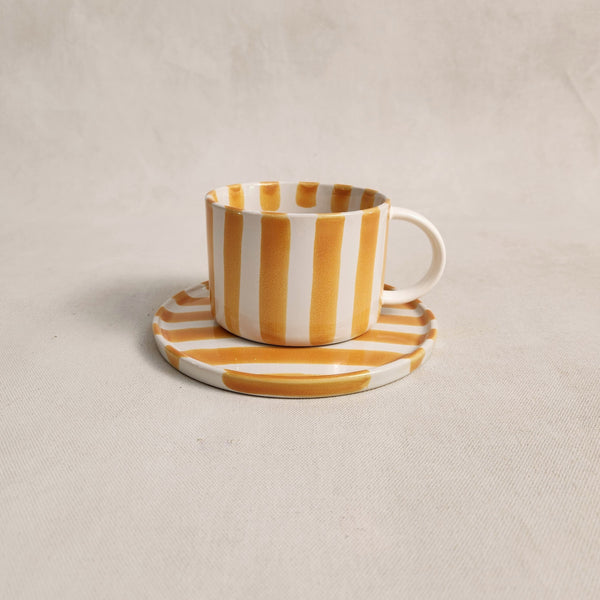 Monica Cup and Saucer – Yellow