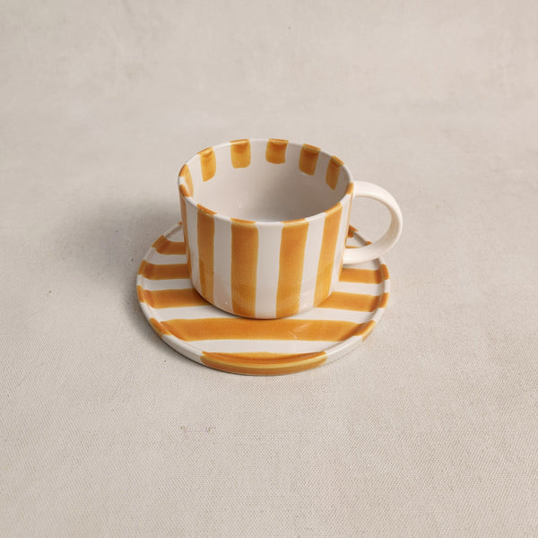 Monica Cup and Saucer – Yellow