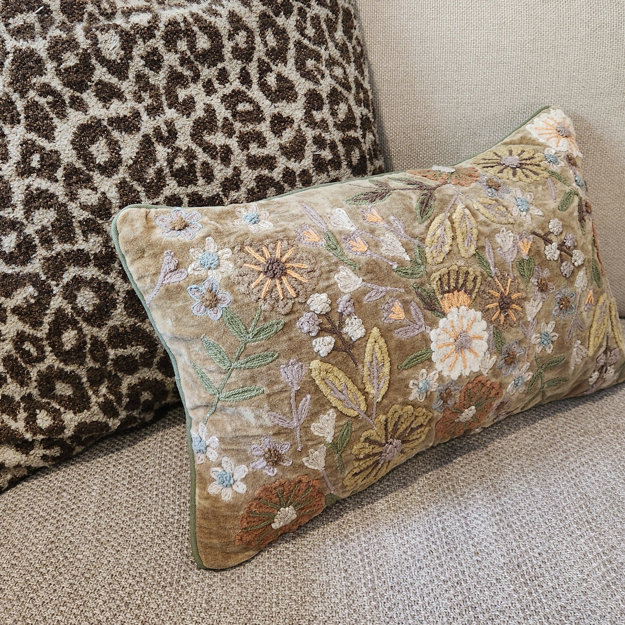 Kanika Khaki Dune Lumbar Cushion