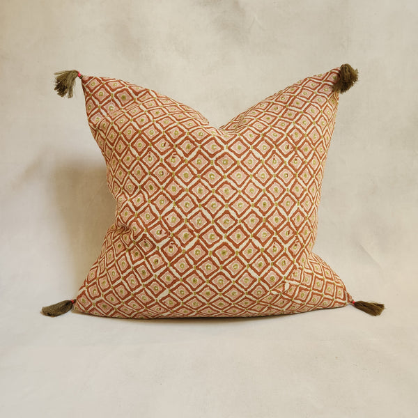 Luna Abbey Linen Cushion, feather infill