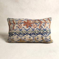 Suzani Cushion #8 - Orange & Blue 30x50