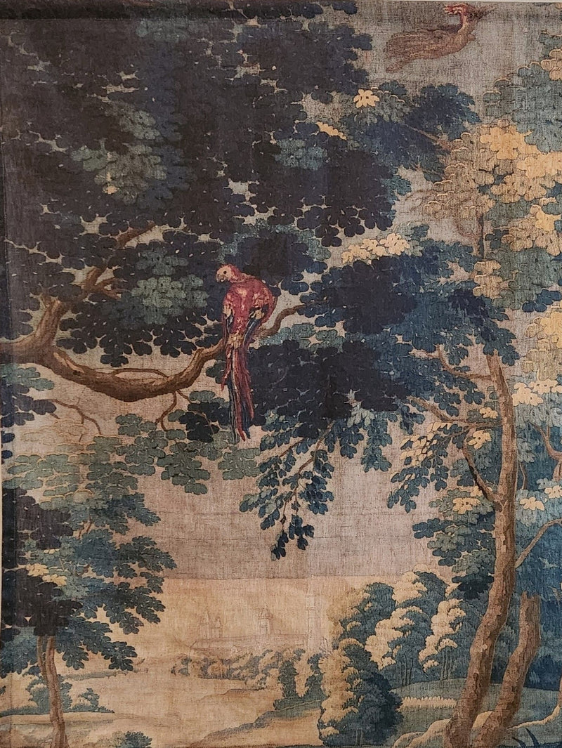 Blue Tapestry Linen Wall Hanging