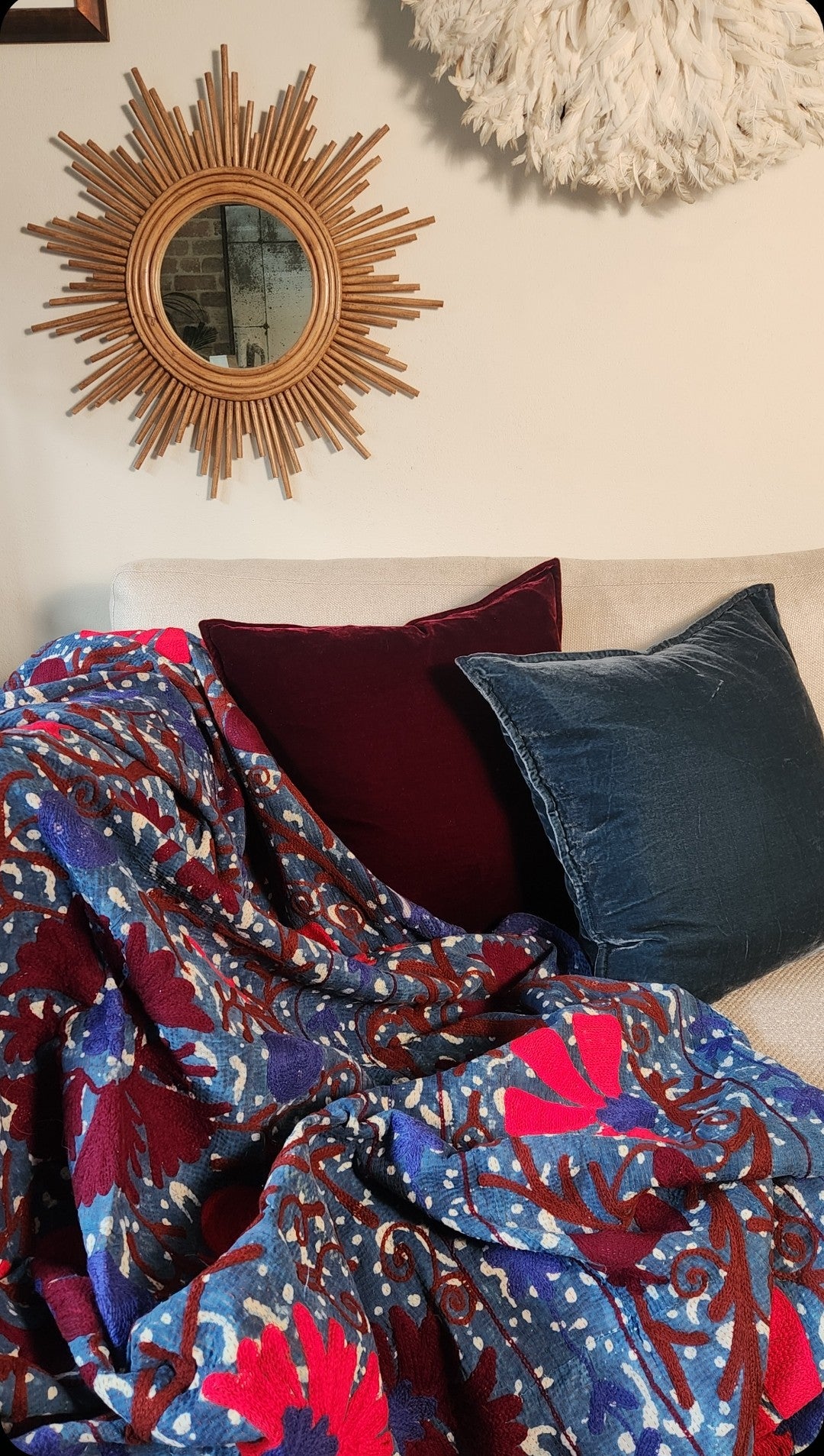 Sosavelvet Cushion - 50x50 - "Dusty Denim"
