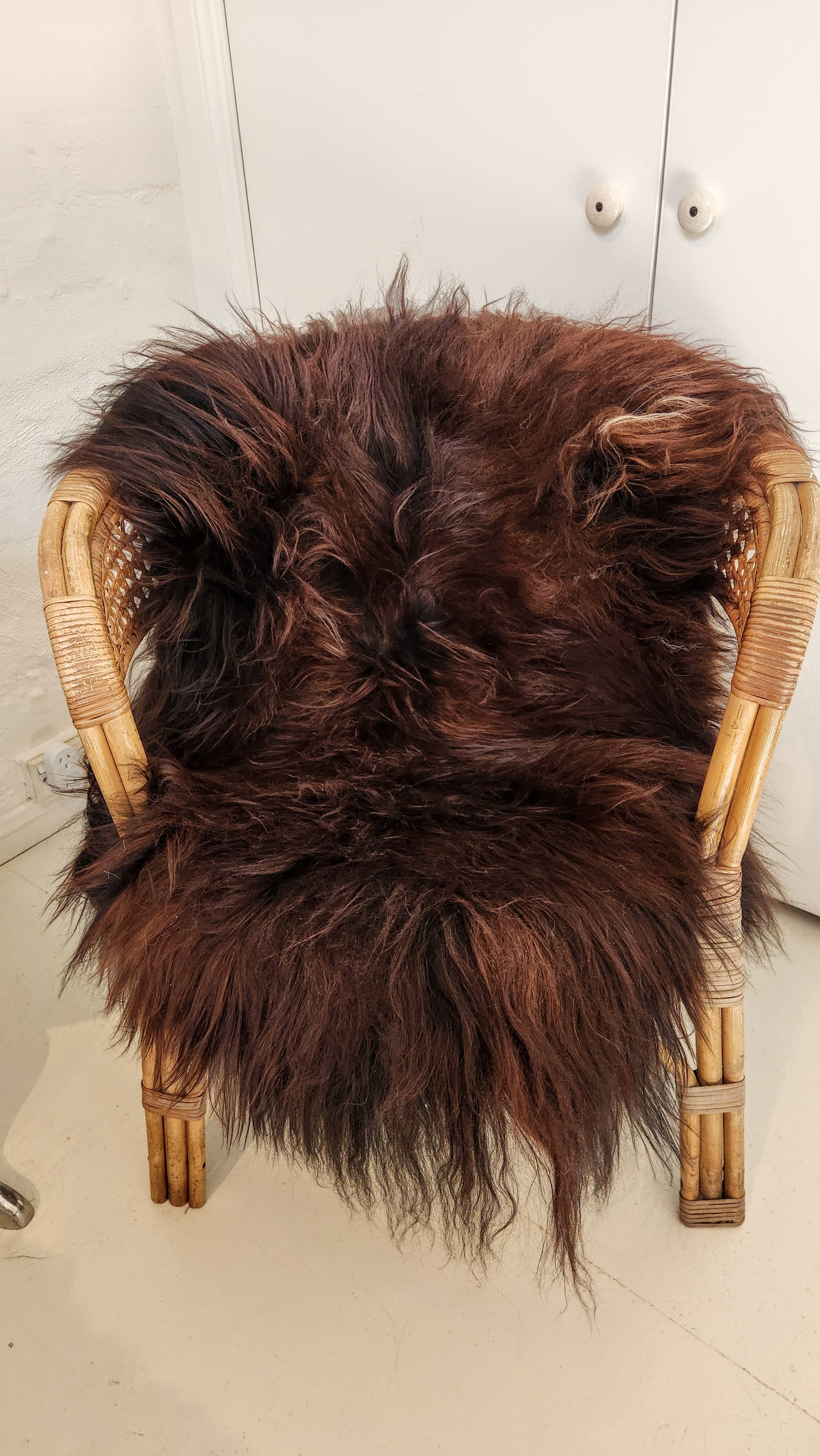 Icelandic Sheepskin -  Dark  Copper / Brown / Black