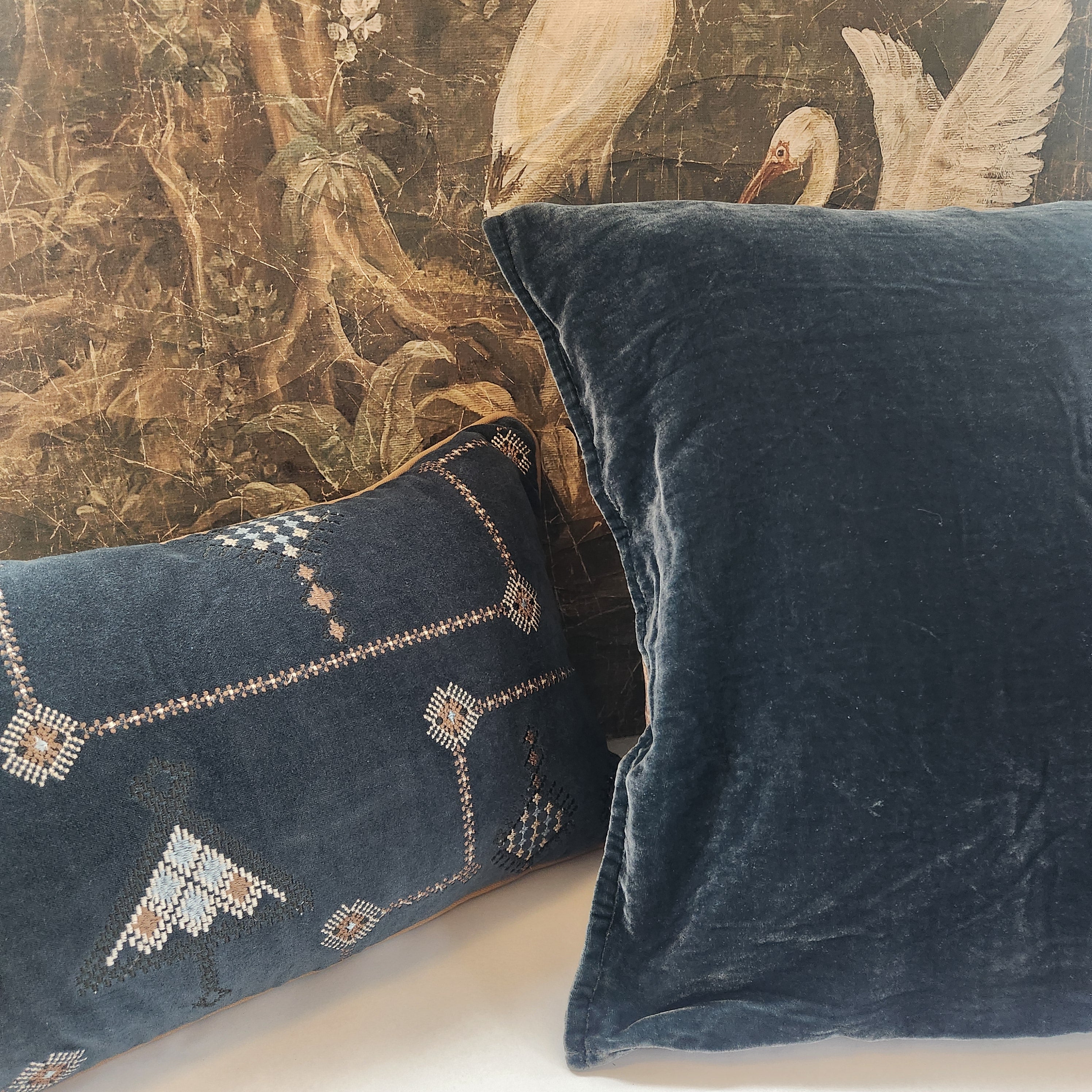 Sosavelvet Cushion - 50x50 - "Dusty Denim"