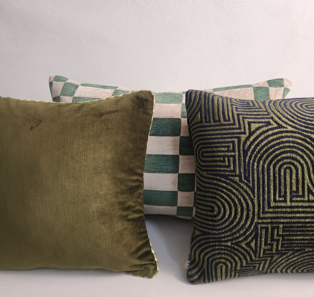 Dalila Square Cushion - Olive