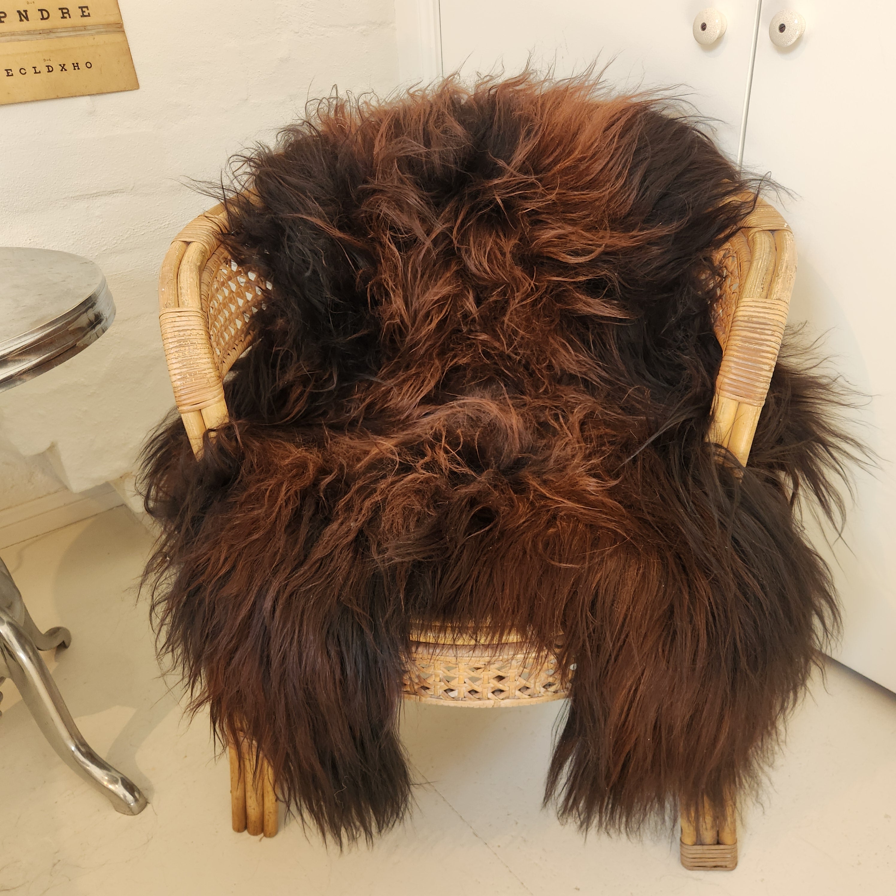 Icelandic Sheepskin -  Dark  Copper / Brown / Black