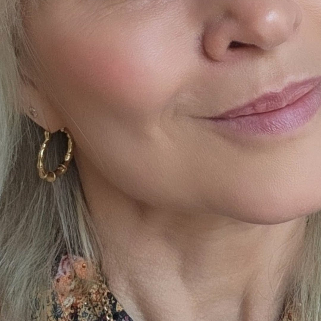 Bamboo Hoop Earrings (french lock)